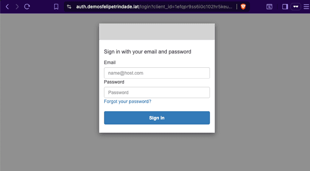 Cognito User Pool login