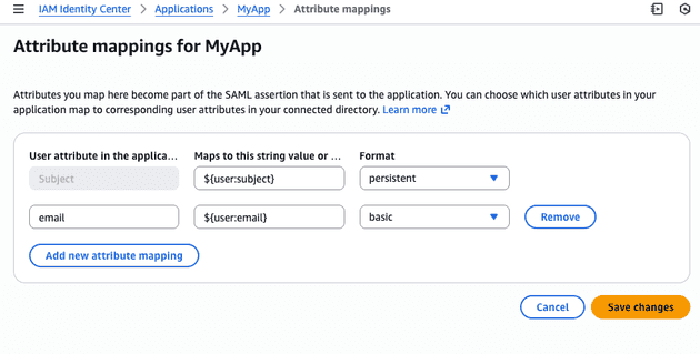 Editing Attribute mappings